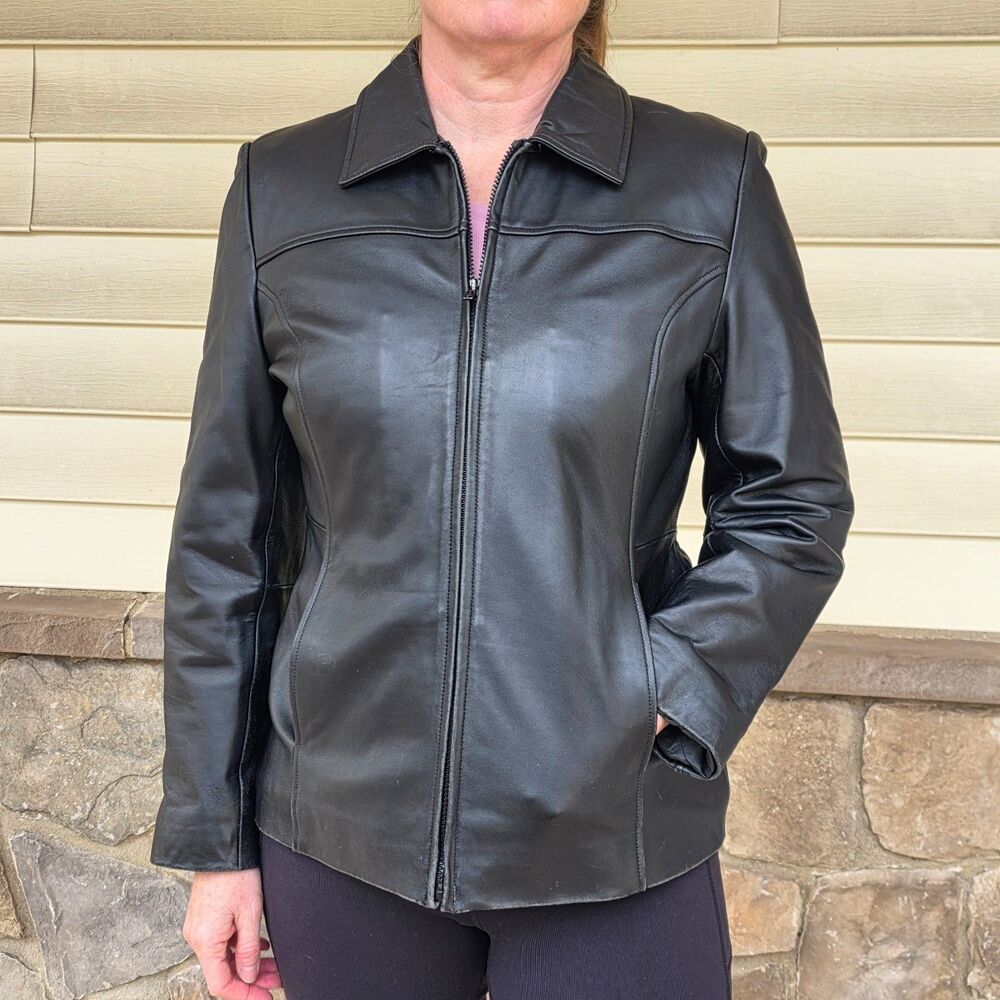 Vintage Lambskin Leather Jacket - Women’s Worthington M Quilted Liner With Wear